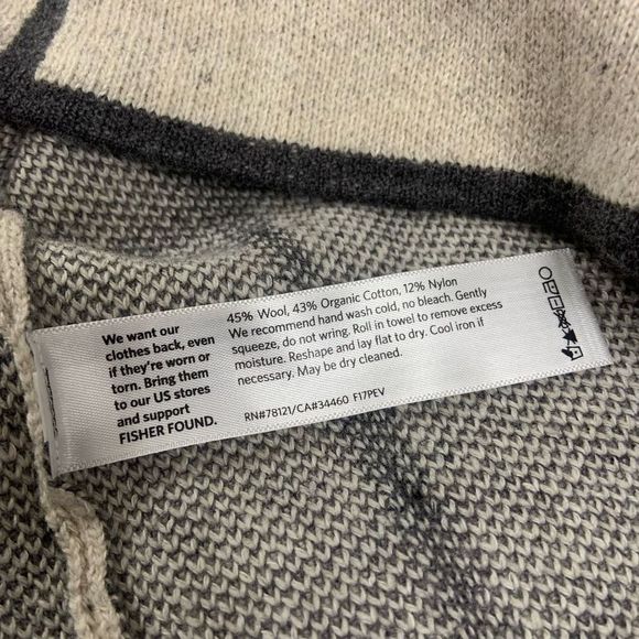 Eileen Fisher Cream and Black Grid Sweater - Picture 7 of 9